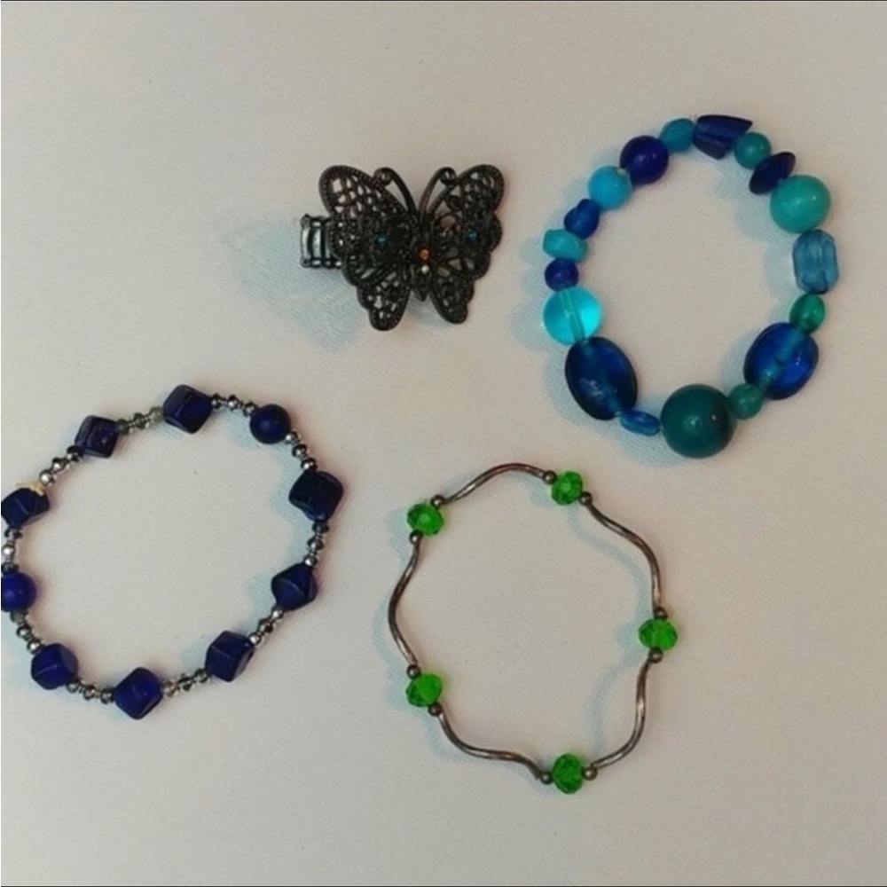 4/$15 💗 4 Piece Jewelry Bundle Blue, Purple, Green